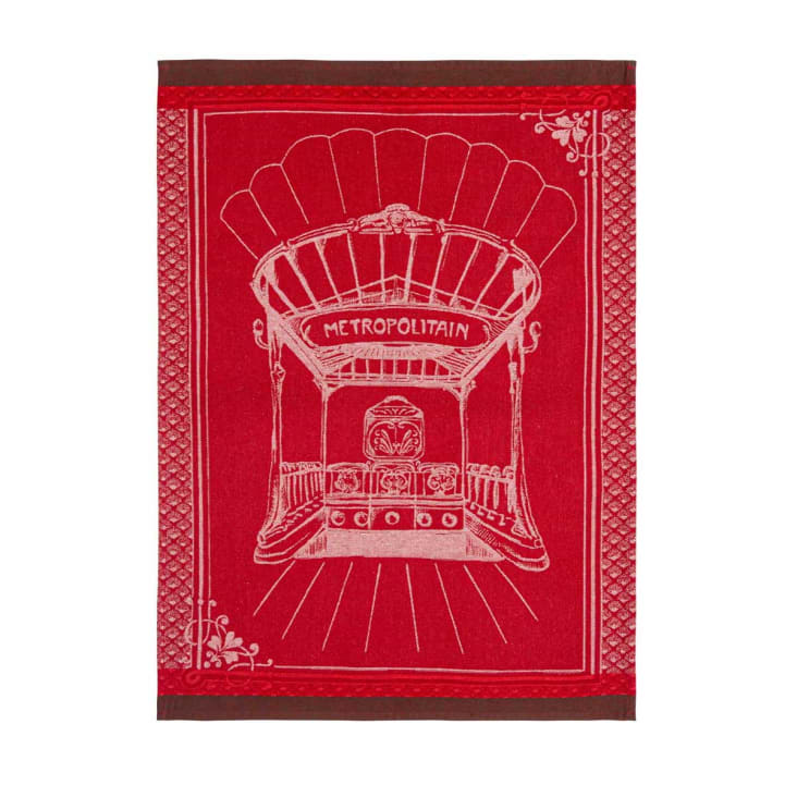 Torchon en coton rouge 50x75-Metropolitain