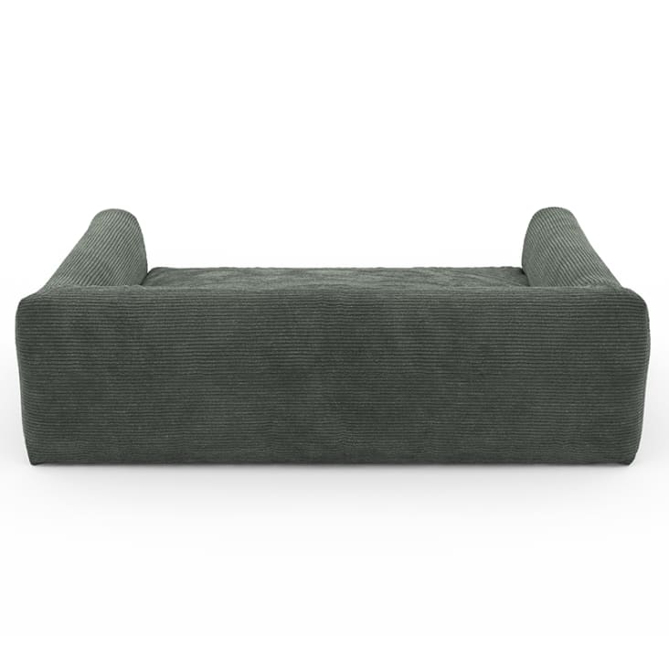 Cama para perro de pana verde talla s 60 x 45 x 17 cm Leonard