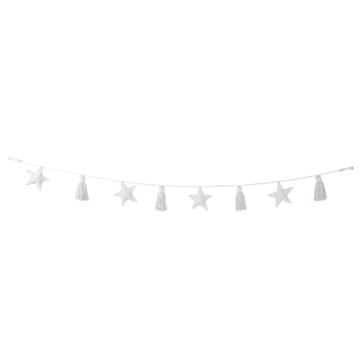 Girlande für Kinder aus Baumwolle 150 cm - Blau-Stars