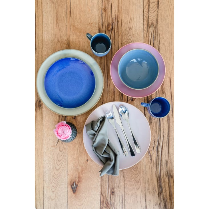 5-teiliges Badezimmer Set Keramik - Seifenspender & Zahnbürstenhalter In Rot Farbverlauf