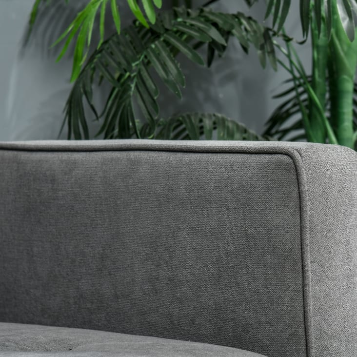 Schlafsofa 3-Sitzer, Vintage, aus Eukalyptusholz Grau du und Maisons Monde | HOMCOM Baumwolle