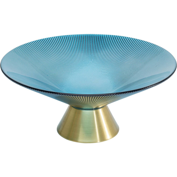 Ménorah En Verre Bleu Et Vert - Décoration De Hanoukka Pour La Maison (Gifts Plaza)
