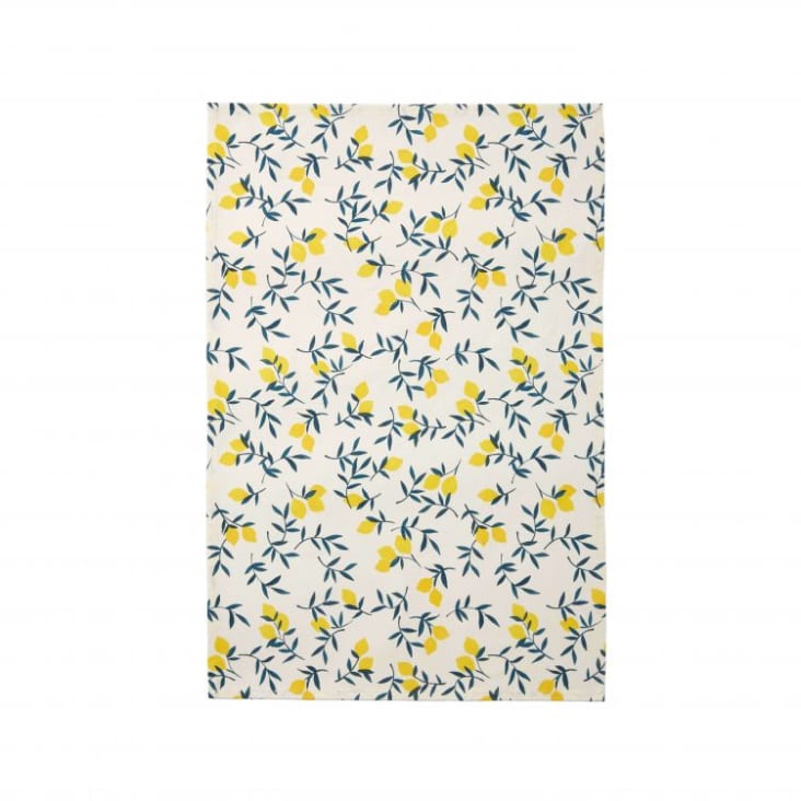 Autrefois - Torchon De Cuisine En Coton Jacquard Bleu - Provence