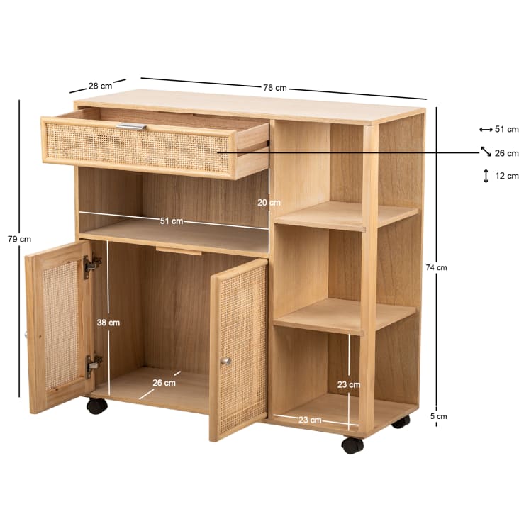 Carrello Portavivande My Garden California In Legno Eucalipto Naturale - Per Esterni E Giardino - Foto 9