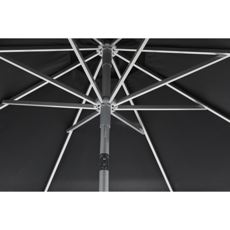 Parasol aluminium diamètre 250 cm noir - puerto rico-Puerto rico cropped-3