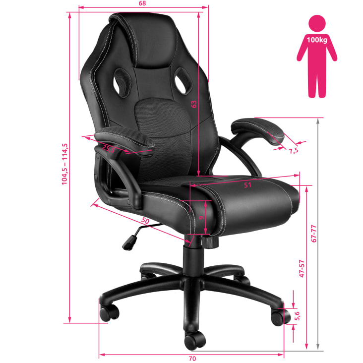 Sedia da gioco racing Mike nero Maisons du Monde