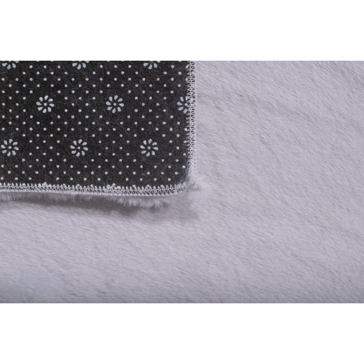 Tappeto liscio a pelo lungo morbido lavabile - Grigio - 120x160 cm