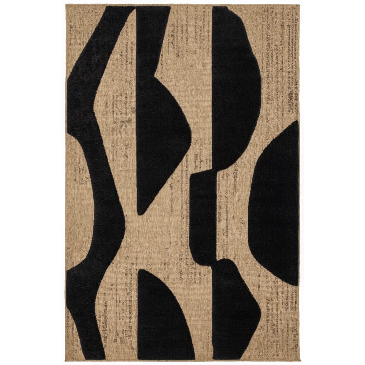 Tappeto stile berbero taftato nero e bianco 160x230 cm ELSULA | Maisons