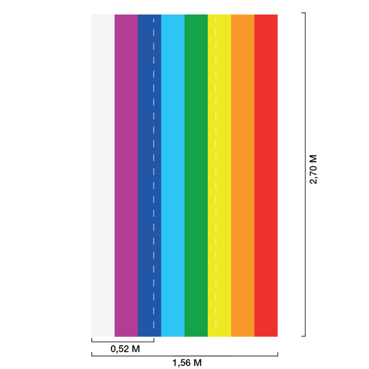 Regenbogen-Chakra-Flagge Von Mandala Arts – Bunte Dekoration Für Innen & Außen, 12,7 X 106,7 Cm