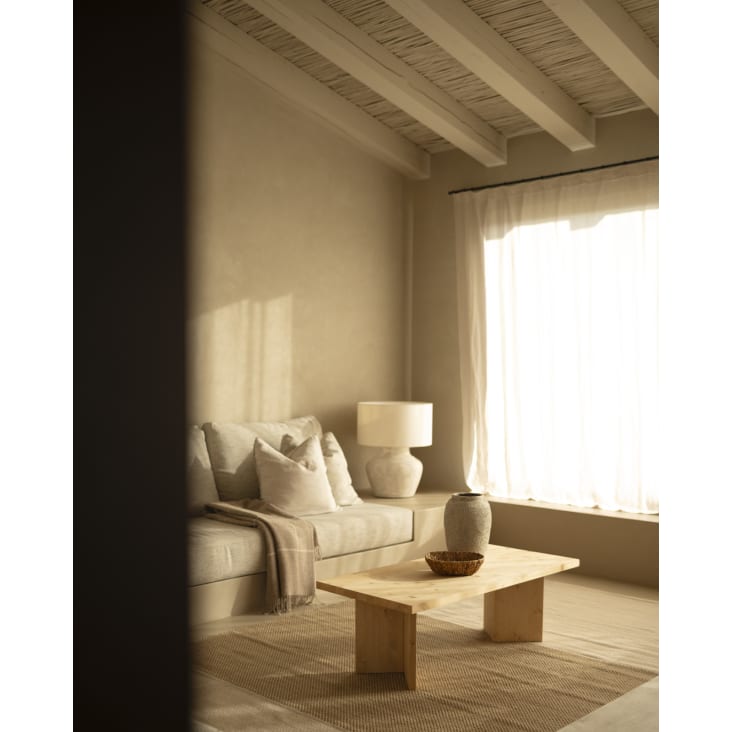 Mesa baja de madera de roble 120x50 cm - Mobiliario de salón