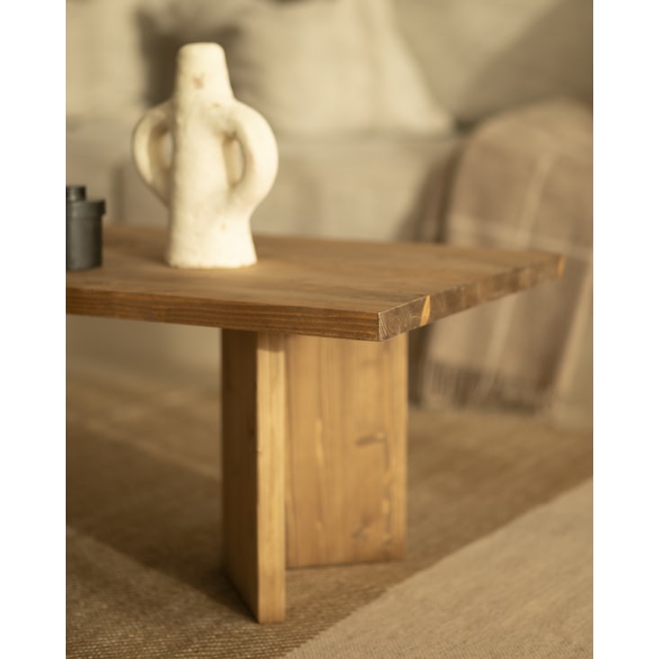 Mesa baja de madera de roble 120x50 cm - Mobiliario de salón