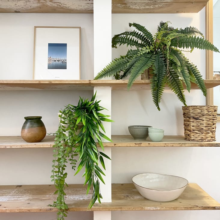 Lot De 2 Plantes Artificielles Tropicales En Pot - 38 Cm De Haut, Pot Céramique Blanc - Décoration Intérieure Réaliste - 3