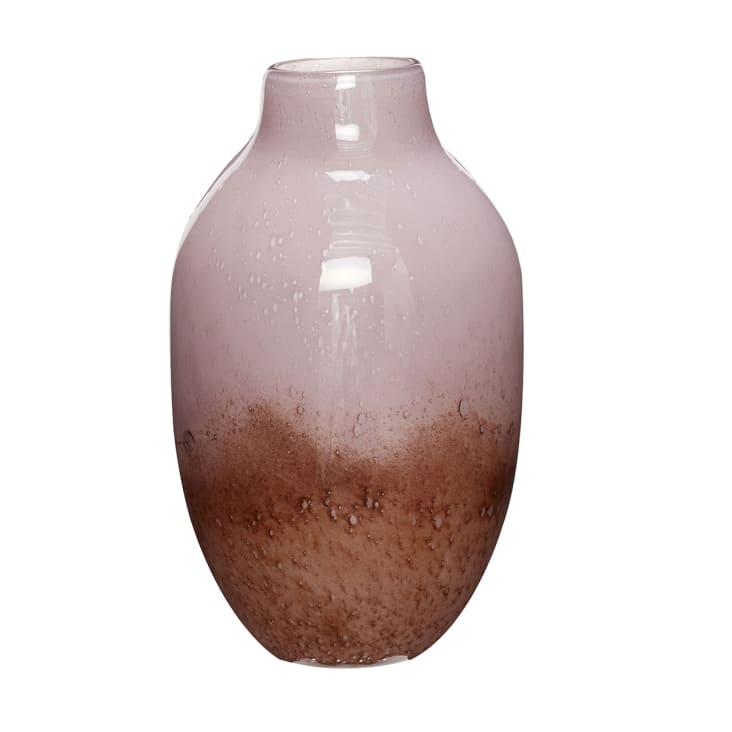 Vaso di vetro di colore marrone per fiori ornamentali
