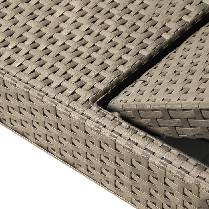 Lettino Da Giardino In Rattan Con Schienale Regolabile 5 Posizioni - Comodo E Antiscivolo, Con Poggiatesta - Foto 4