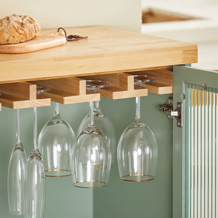 Isola Cucina Mobile Con Ruote - Carrello Da Pranzo Con Cassetti E Armadio | Nero, 134x46x92 Cm - Foto 10