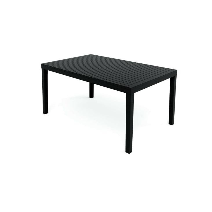 Tavolo Da Esterno ALAN 70x70 Cm - Grigio Antracite, Struttura In Metallo Verniciato, Top Spesso 4 Cm