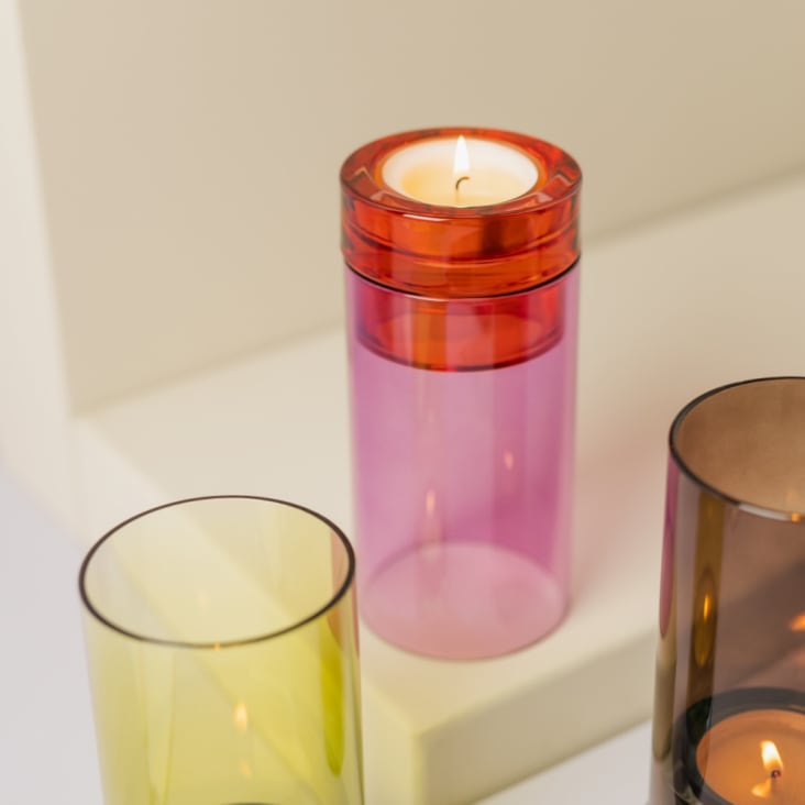 Boltze Enseble De Photophores Arilu 4 Pièces (gris, Verres Décoratifs