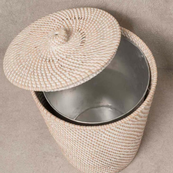 Cubo de basura para cuarto de bano de fibra vegetal