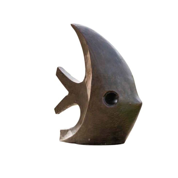Statue design de jardin poisson 78 cm brun Maisons du Monde