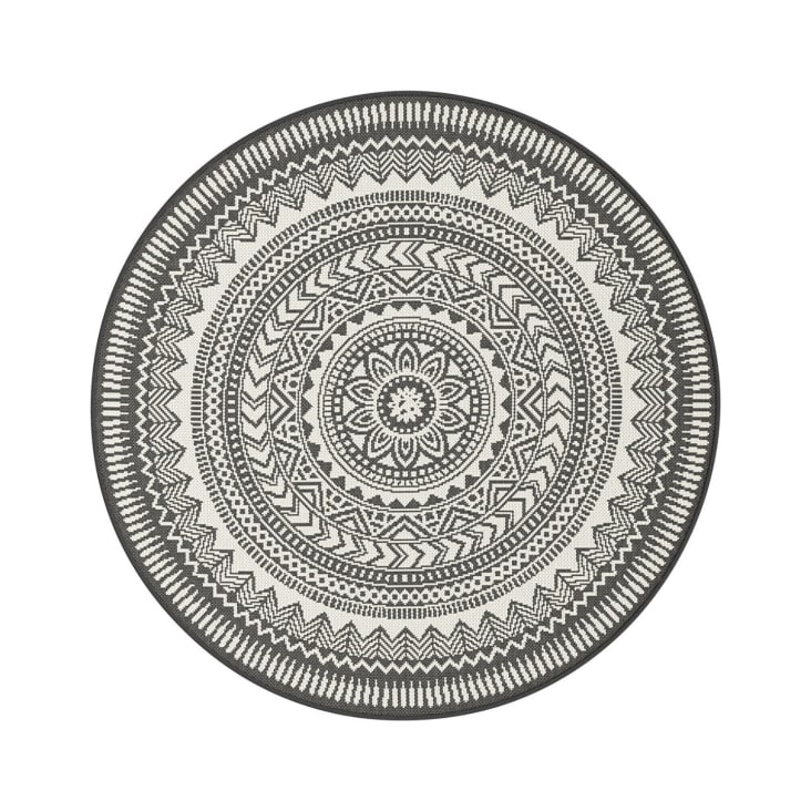 Alfombra infantil de pelo alto suave y cómoda 120 x 120 cm Mandala