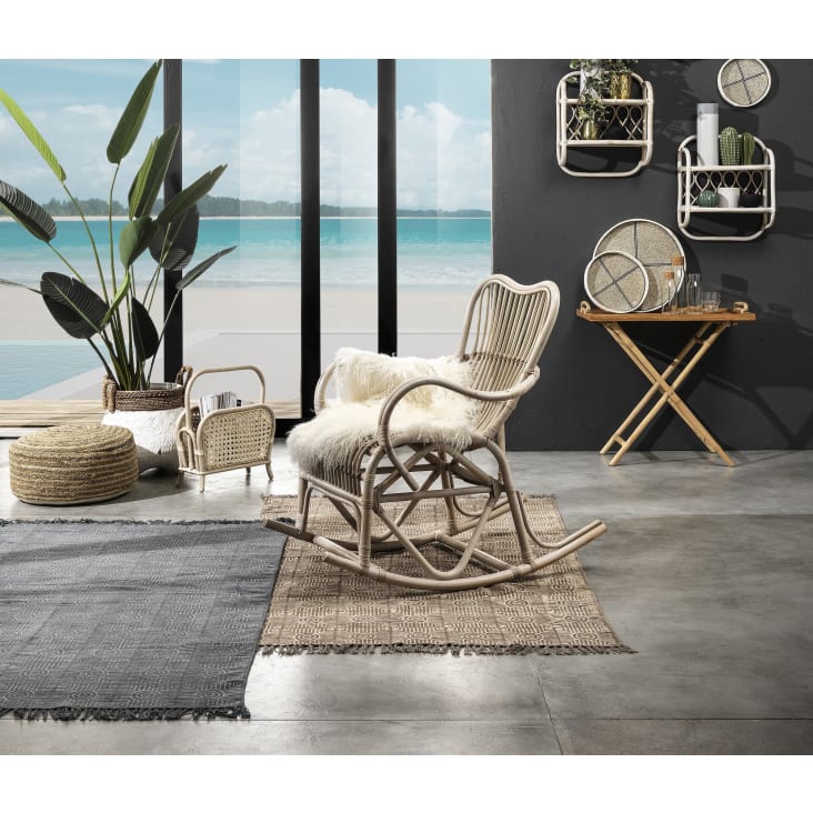 Rattan Sedia A Dondolo Alluminio Sedia A Dondolo In Rattan