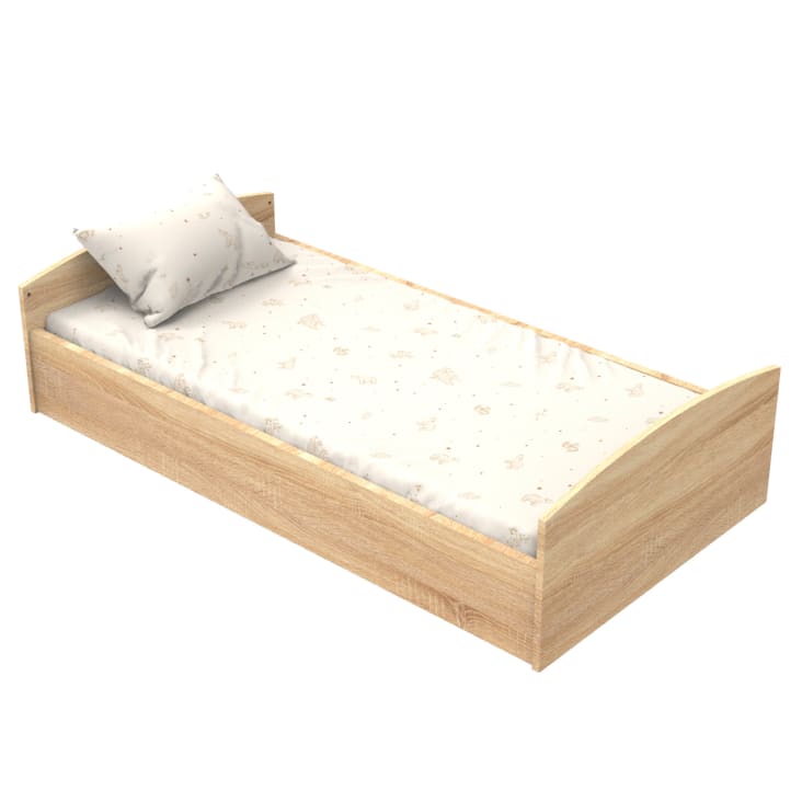 Lit evolutif 140x70 Little Big Bed en bois decor chene dore Azur Maisons du Monde