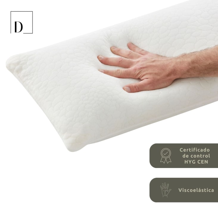 Pack 2 almohadas viscoelastica copos blanco 75cm Copos Maisons du Monde