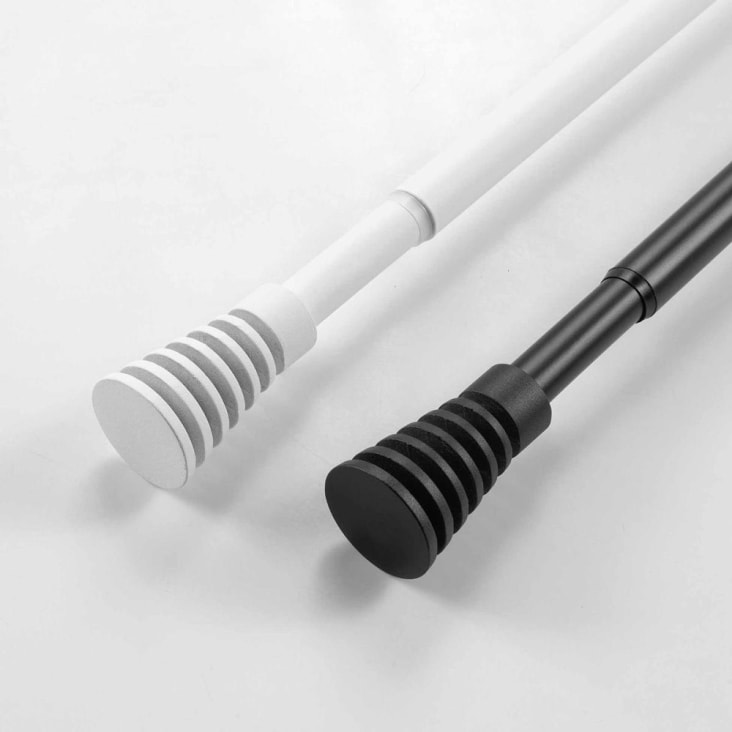 Tringle à Rideaux - Palme - Longueur 120 à 210 Cm - Laiton Doré - Design Contemporain - Kit Complet - Maison