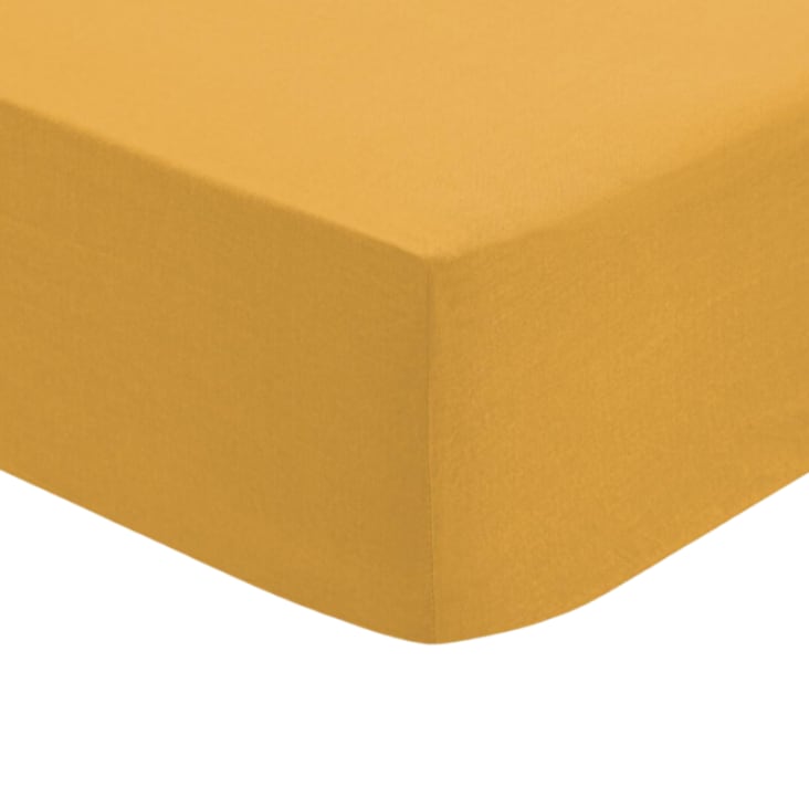 Lenzuolo Con Angoli Catherine Lansfield - 90x200 Cm, 100% Cotone, Colore Ocra, Adatto Per Materasso Alto, Biancheria Da Letto