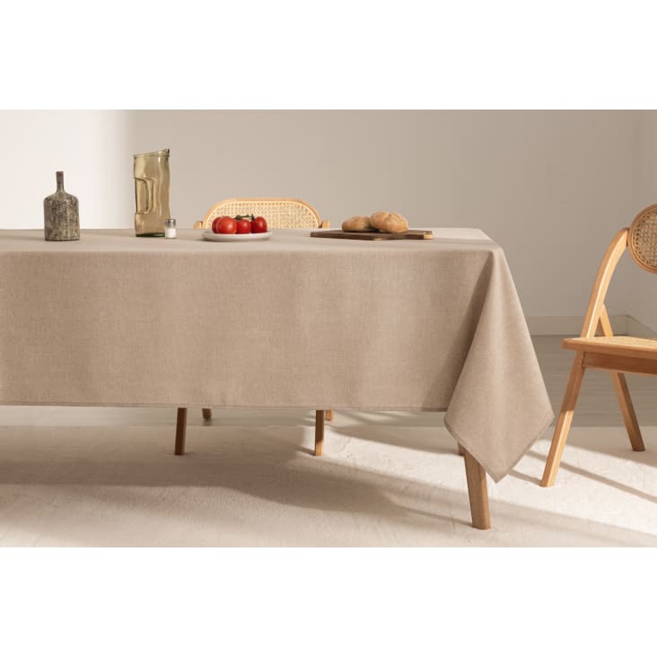 Mantel Jacquard Tacto Tejido Y Tratamiento Antimanchas 140x240 Cm Aroha Amarillo M24043761