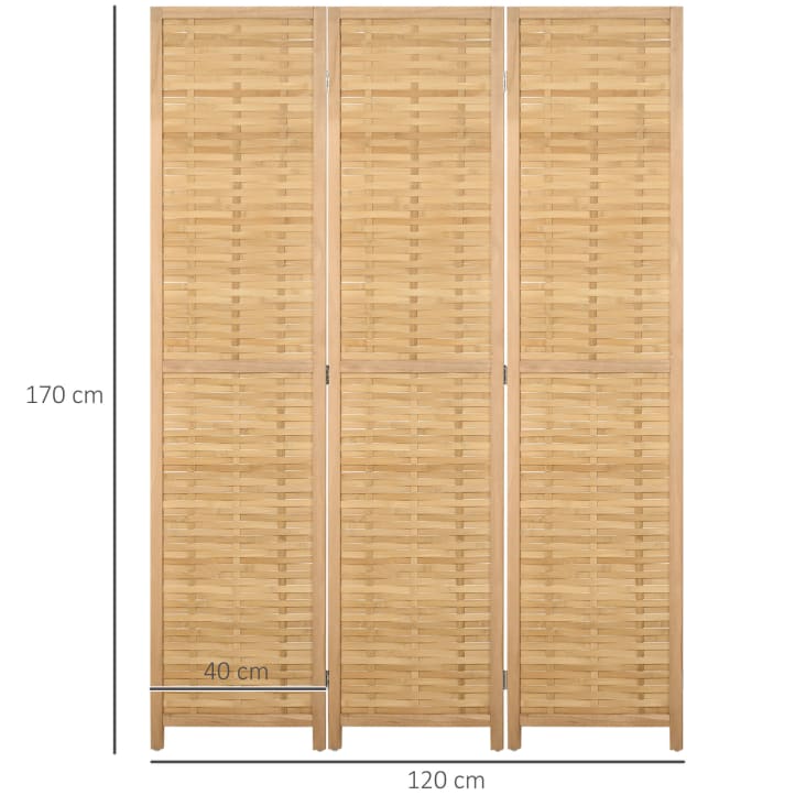 Paravent Bambus Naturholz Maisons du Monde