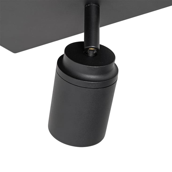 Support de Pot Suspendu à 2 Niveaux Charge 30KG, avec Crochets Réglables de 5,5-12,5CM, Noir