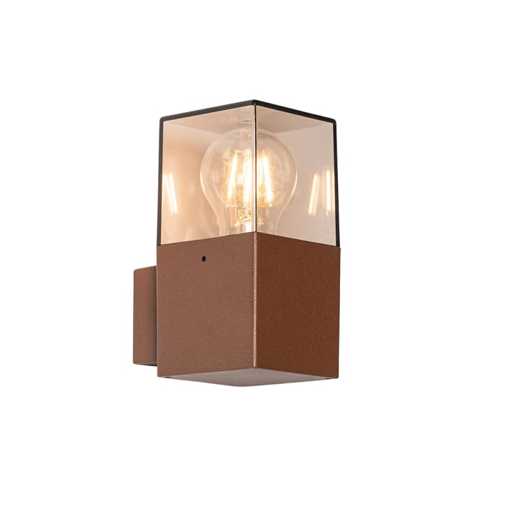 Lampada Da Parete Esterna Trio Leuchten Hoosic - Alluminio Color Ruggine, Diffusore Acrilico Bianco, IP44, Porta Lampada E27 - 6