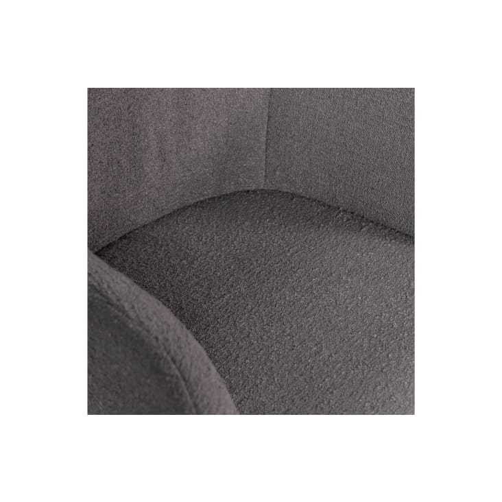 Chaise de salle à manger en bouclé gris-Juno cropped-8