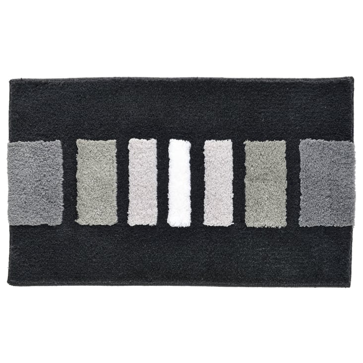 Tapis de bain 60x100 gris anthracite en acrylique 1000 g/m² Sonia