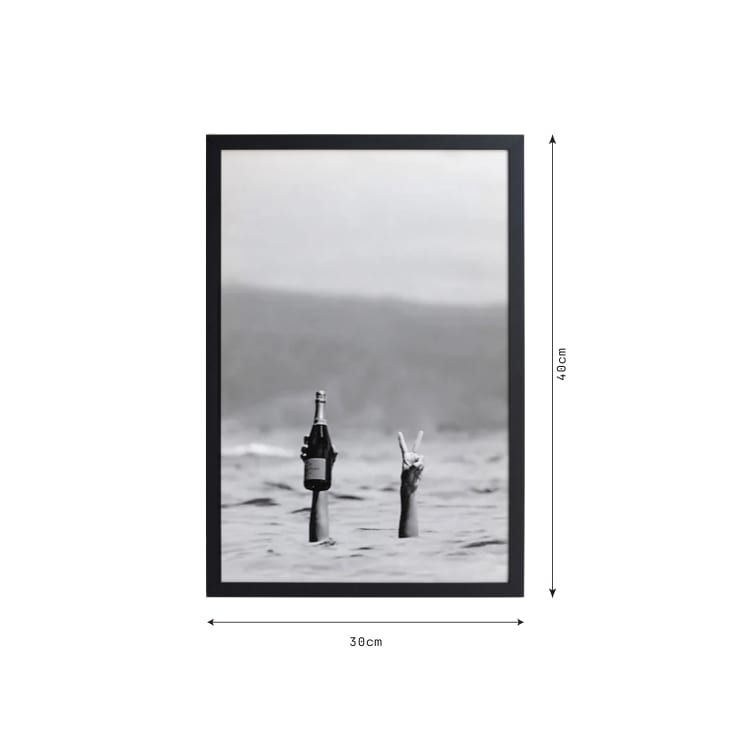 Tableau avec cadre noir 40x30 Guide des Pâtes Moldura negra | Maisons