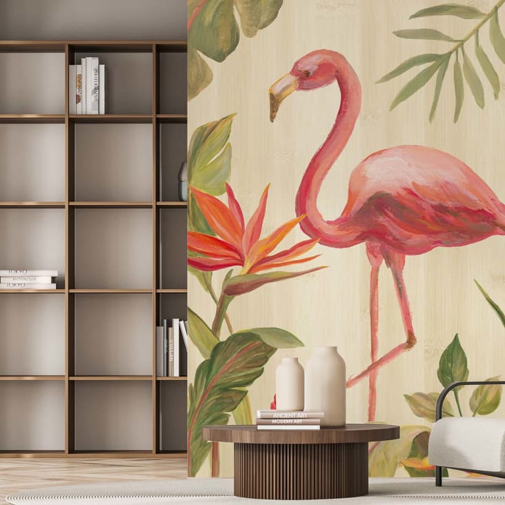 Tapete Exotischer Flamingo in Aquarell 208x270cm | Maisons du Monde