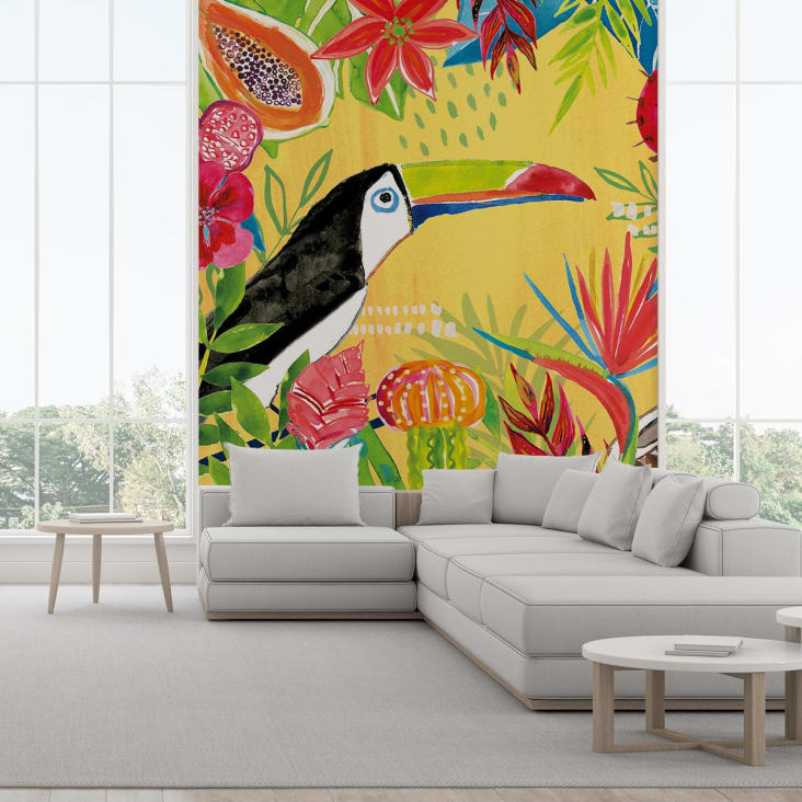 Tapete Exotischer Tukan und Früchte 260x270cm | Maisons du Monde
