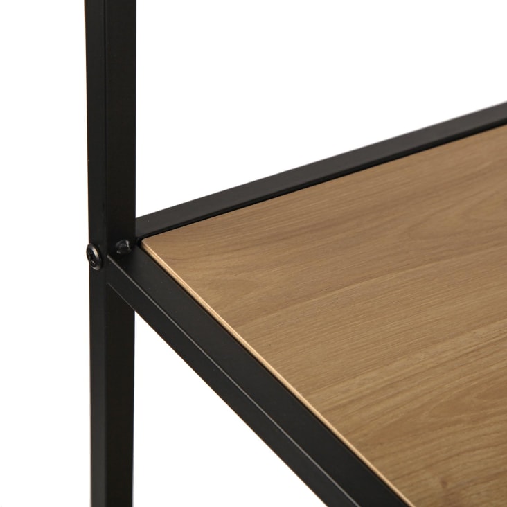 Estantería Industrial Con 6 Baldas De Madera - Relaxdays, 180x95x35 Cm, Color Marrón Y Negro, Para Salón, Oficina O Cocina