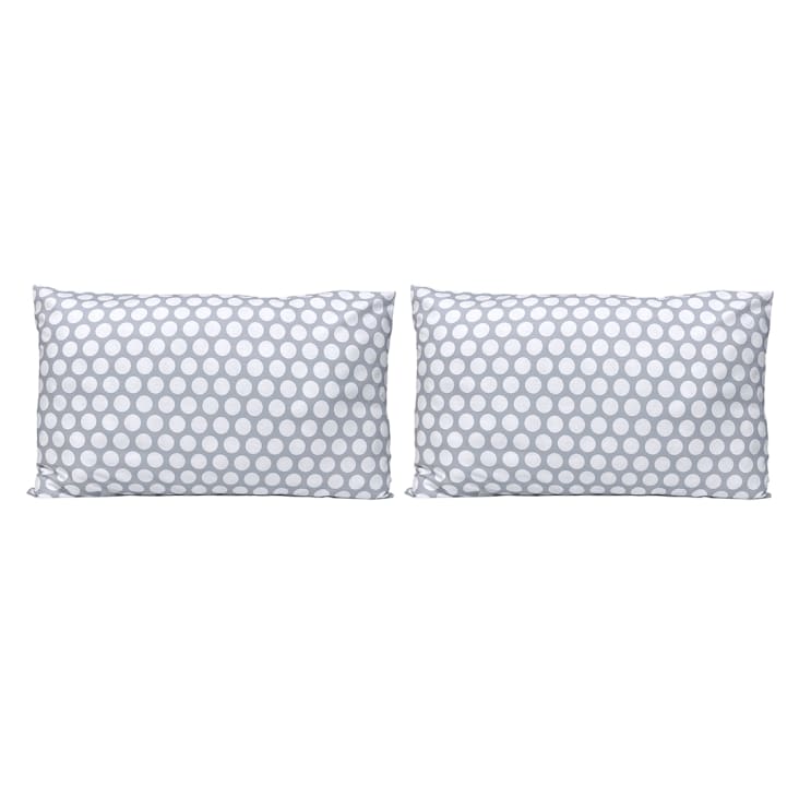 Taie d'oreiller 100% Coton Gris 50x75 cm (x2) Oxford | Maisons du Monde