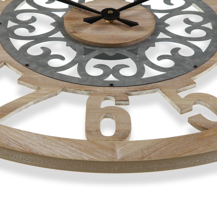 Reloj de pared estilo vintage en madera aglomerada marron Linton Maisons du Monde