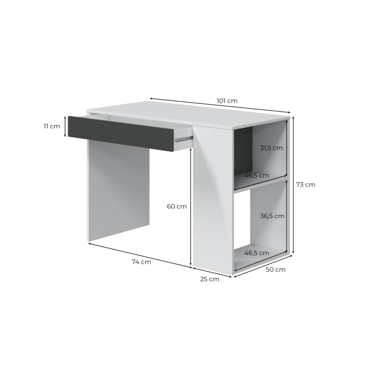 Escritorio Con Gavetas De 120 X 60 X 75 Cm - Muebles Holiday