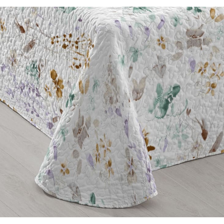 Colcha + fundas cojines 100% pes marvao blanco cama de 150cm 250x260cm-Marvao cropped-2