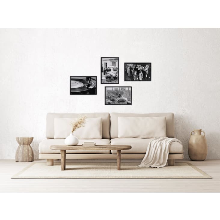 Cadre Mural Pour Vinyle 12x12 Pouces - Ouverture Frontale En Bois Et Acrylique - Protection Contre Poussière Et UV (noir Fin) - 5