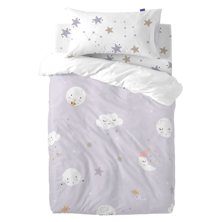 Parure De Lit Bébé Lulumoon 100x135cm - 100% Coton OEKO-TEX, Housse De Couette + Taie