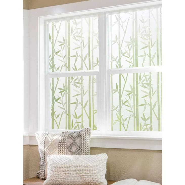 Rouleau occultant électrostatique bambous pour fenêtre 45x5m Maisons