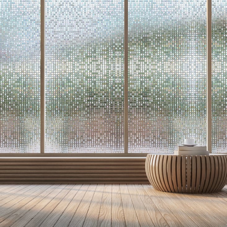 Rouleau occultant électrostatique petits carreaux 45x5m Maisons du Monde