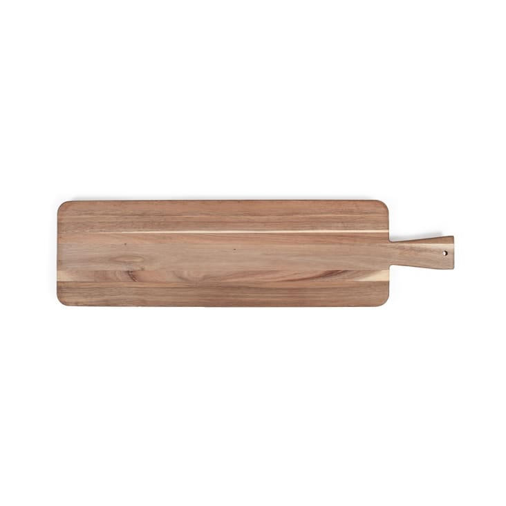 Livoo MES151 Maxi Tavola Aperitivo In Legno Di Acacia FSC - 75x19.5 Cm, Con Gambe, Ideale Per Antipasti E Buffet