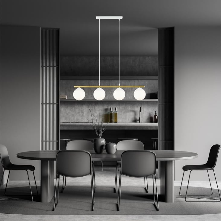 Lampadario Moderno A Tre Sfere Oro FINO W3 - copertina