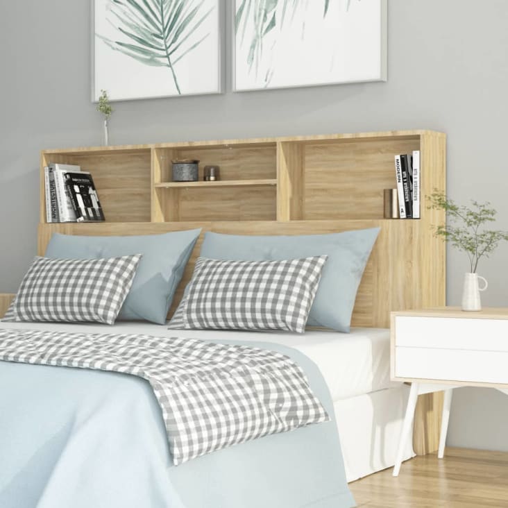 Mueble cabecero con armario de cama madera roble sonoma 160x19x103,5cm cropped-2